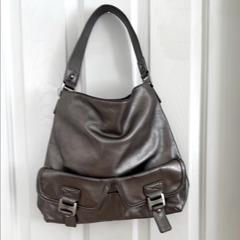 Michael Kors Gray Hobo Bag with Silver Hardware